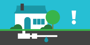 An animated graphic of a home with its septic system underneath.